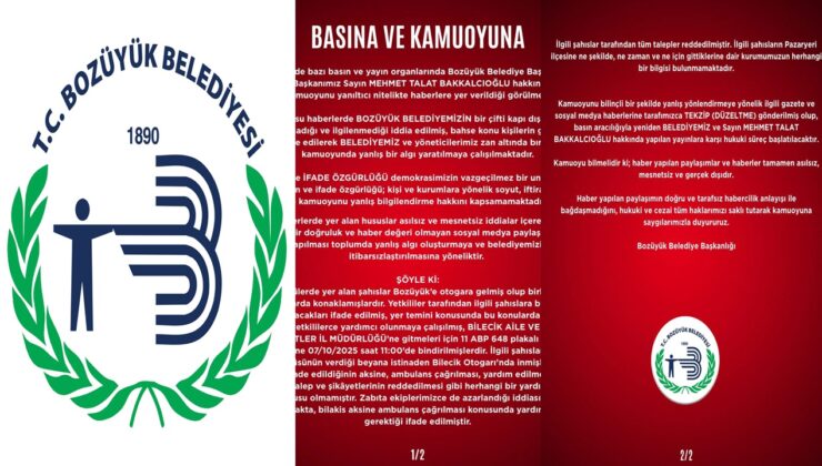 Bozüyük Belediyesi’nden Kamuoyuna Açıklama