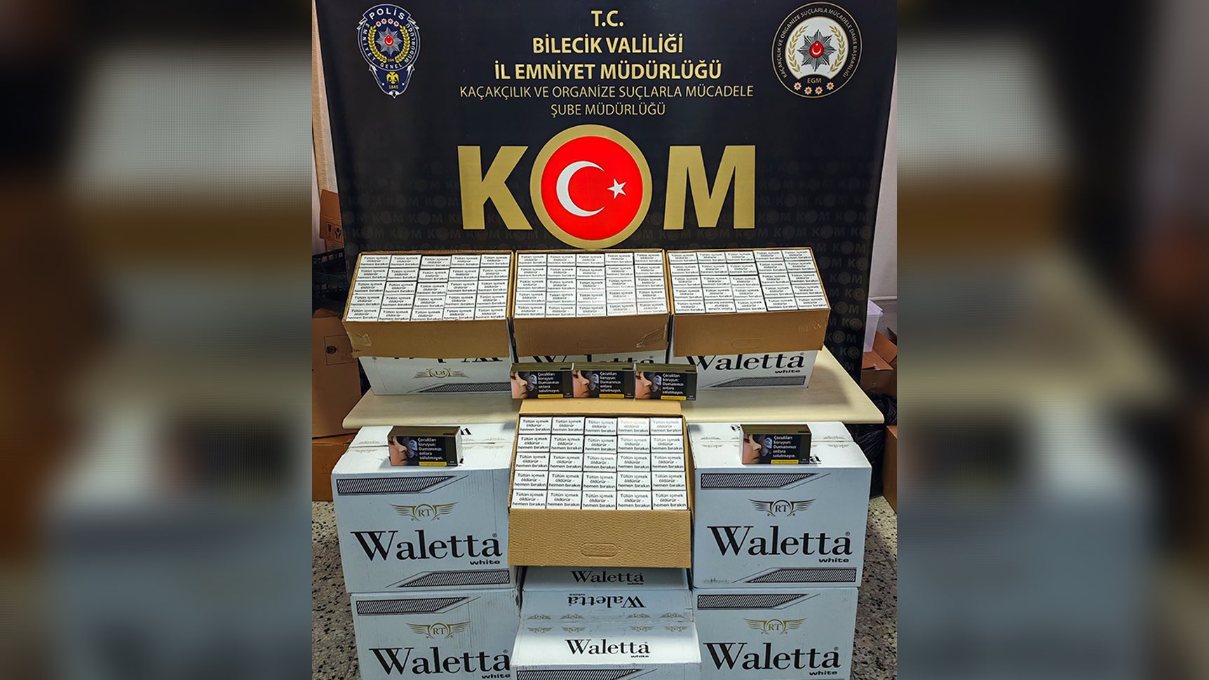 Emniyetten Kaçak Tütün Operasyonu: 100 Bin Bandrolsüz Makaron Ele Geçirildi