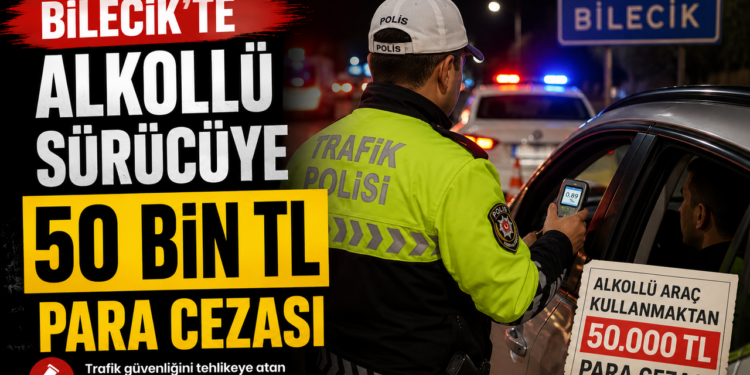 ALKOLLÜ SÜRÜCÜYE 50 BİN TL PARA CEZASI